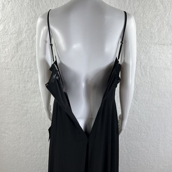Lulus Cause for Commotion Black Pleated Bustier Maxi Dress M Fairy Goth Witchy - Picture 7 of 16